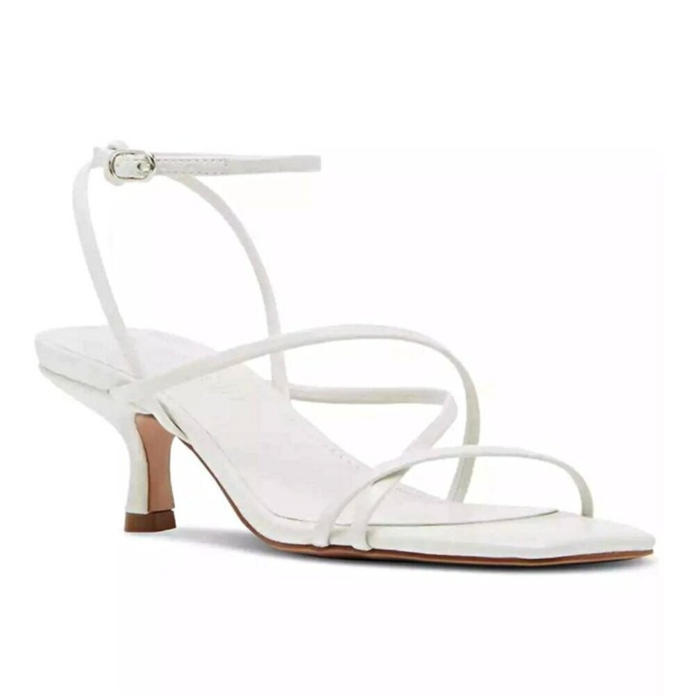 Madden Girl Chique Bone Paris Strappy Kitten-Heel Dress Sandal Size 9.5 Msrp $55